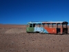 Empty bus near the Chilean border